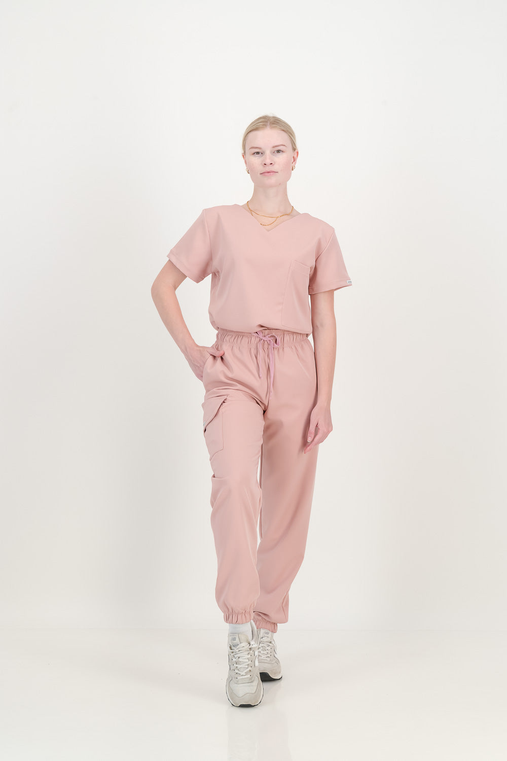 Women's Dusty Pink Scrub Set