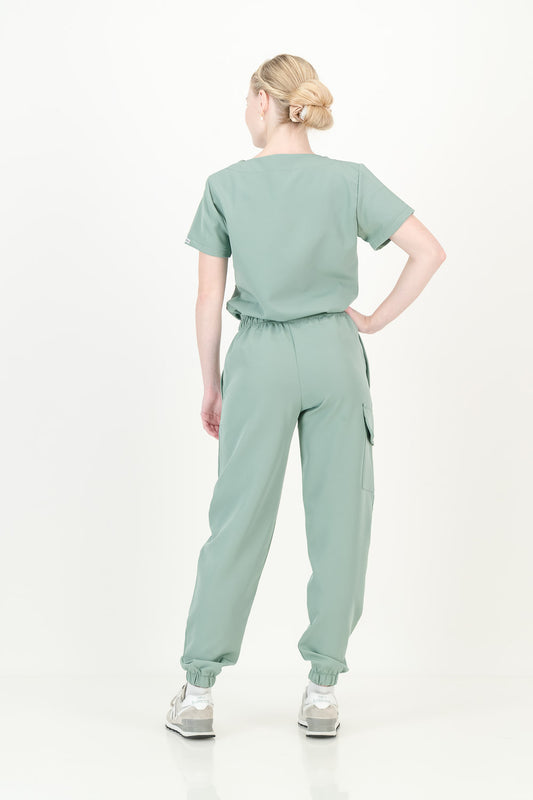 Women's Sage Green Scrub Set