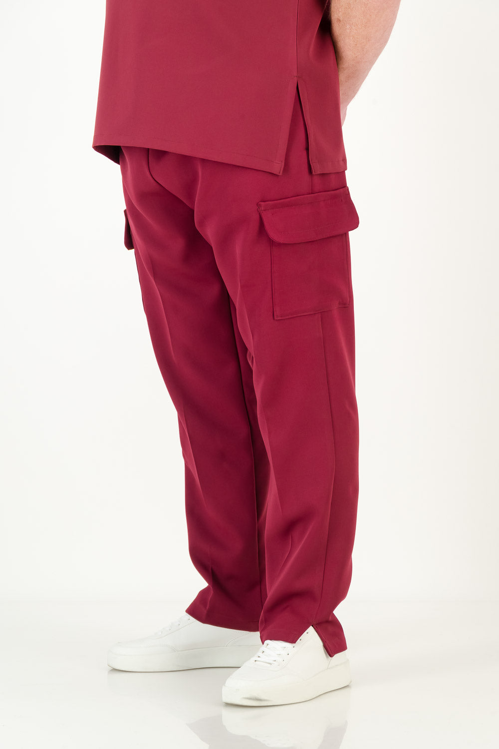 Men's Merlot Red Scrub Set