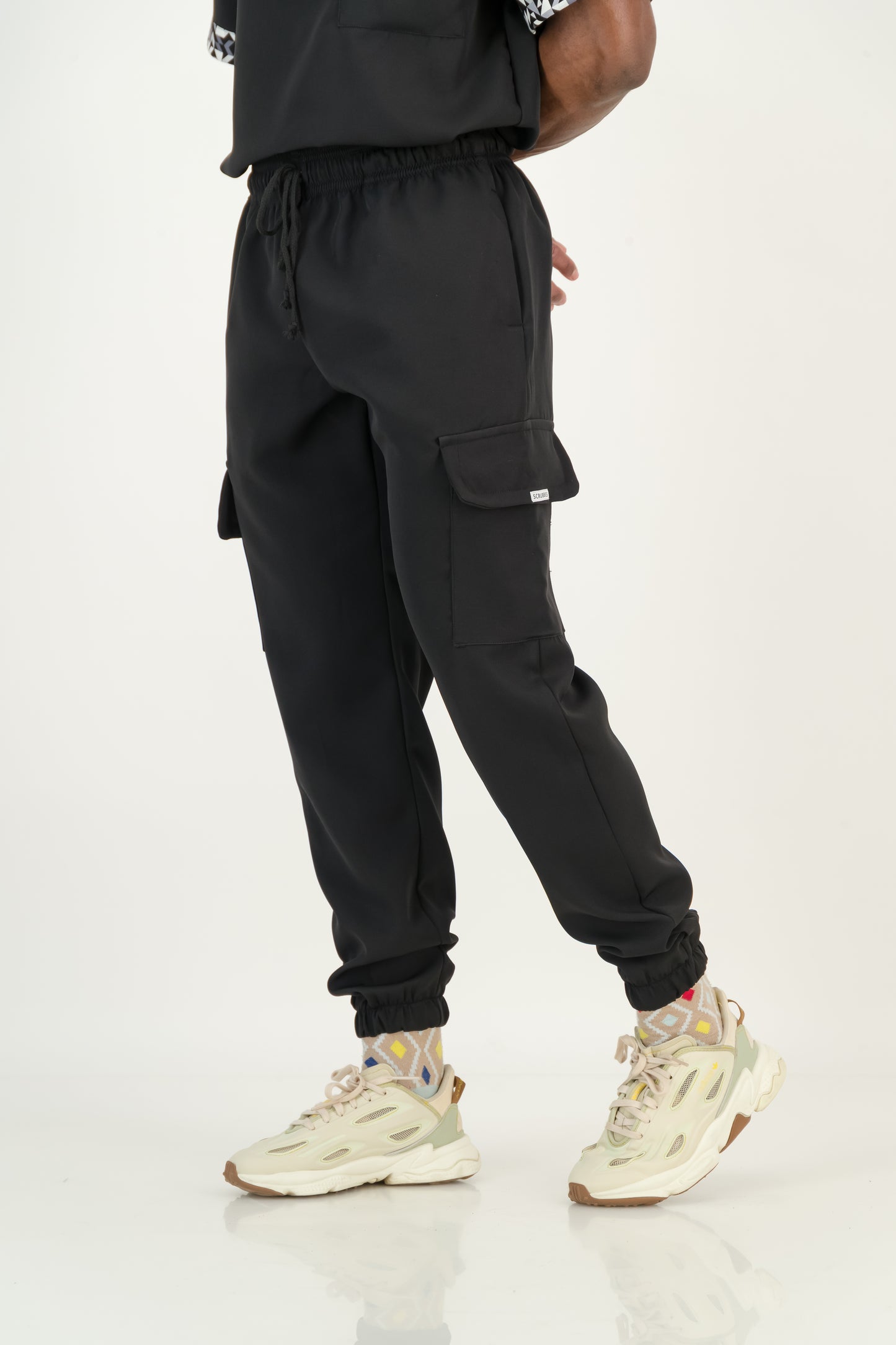 Men's Jet Black Scrub Pants