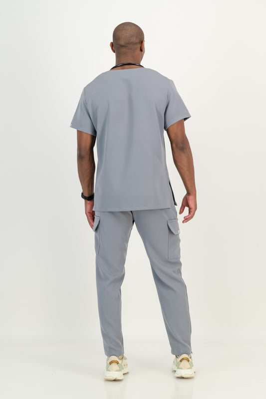 Men's Granite Grey Scrub Set