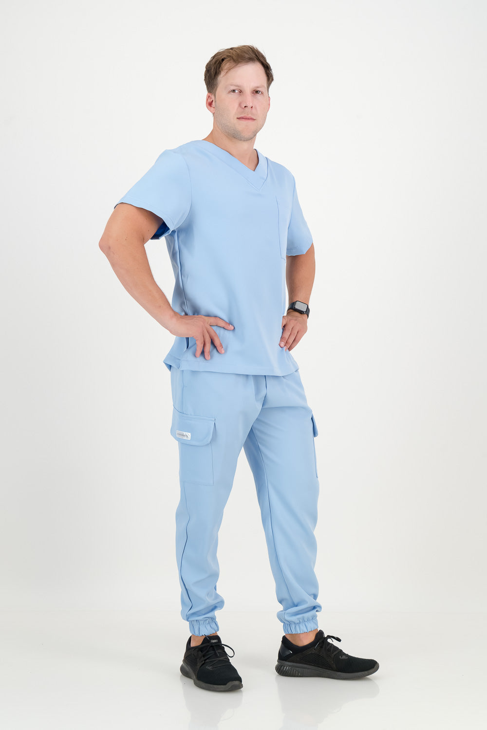 Men's Sky Blue Scrub Set