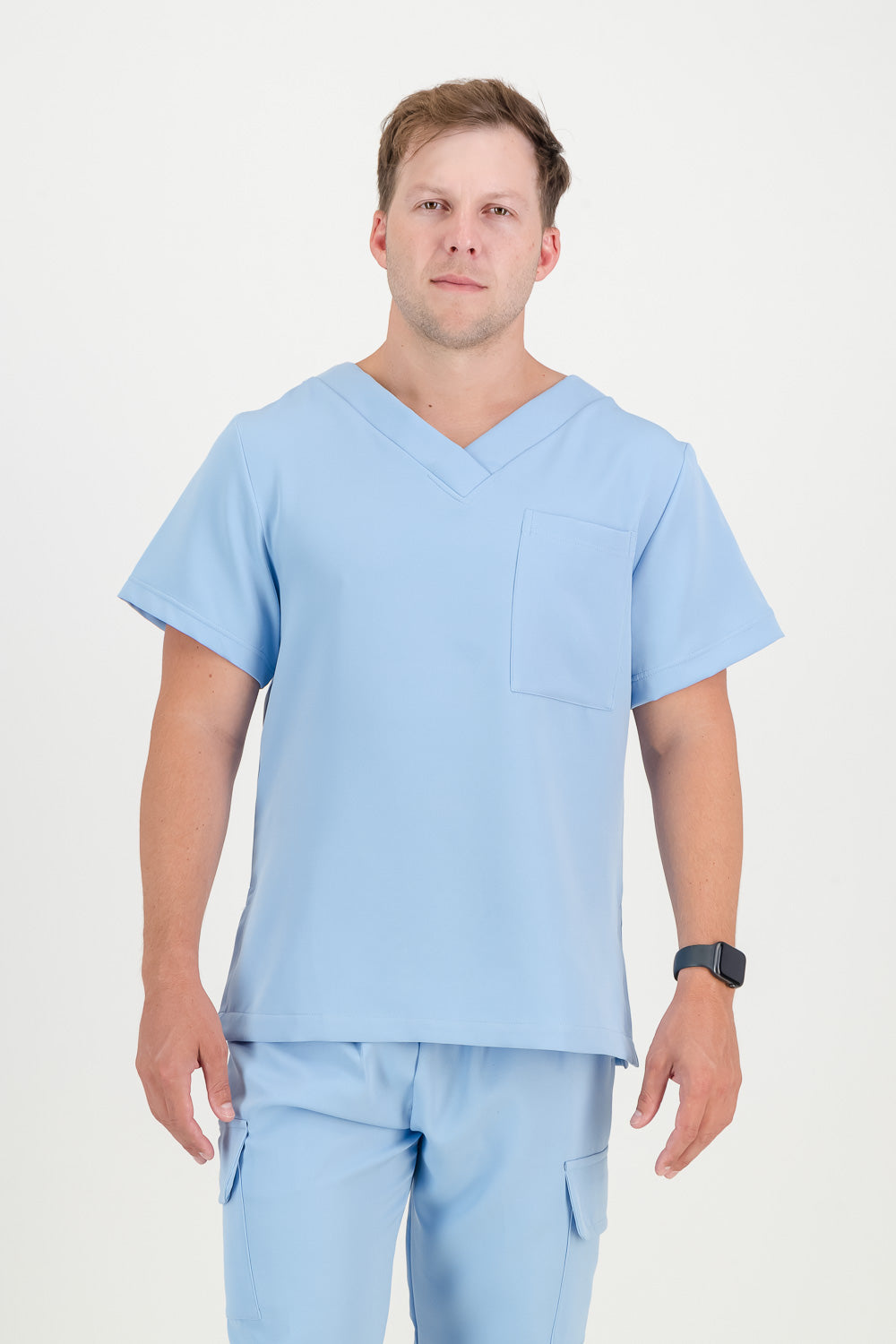 Men's Sky Blue Scrub Set