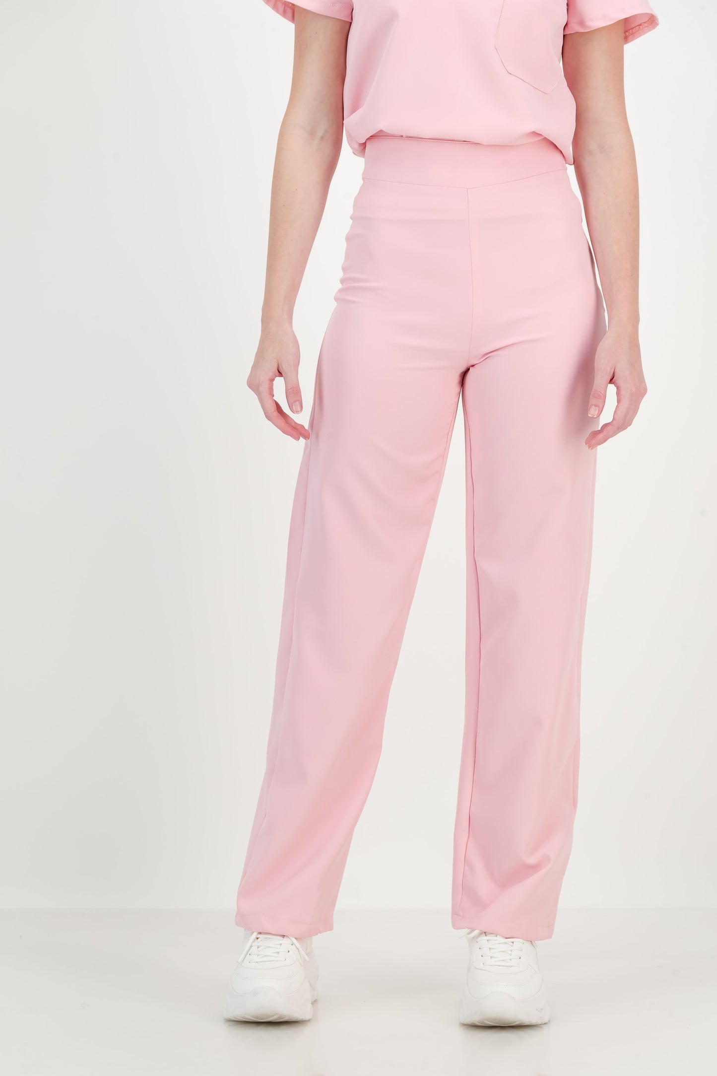 Women's Kyoto High Waist Trousers - Baby Pink