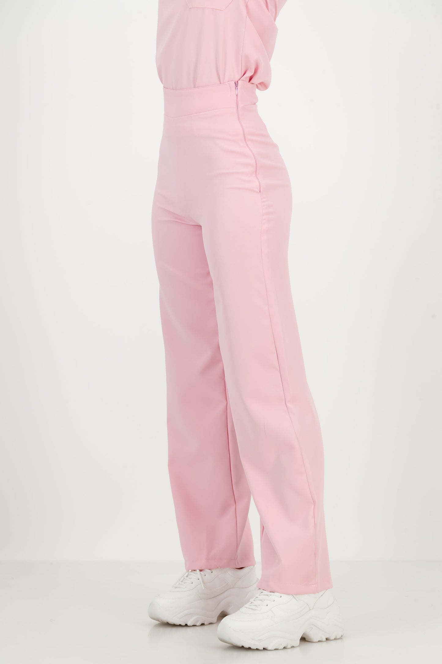 Women's Kyoto High Waist Trousers - Baby Pink