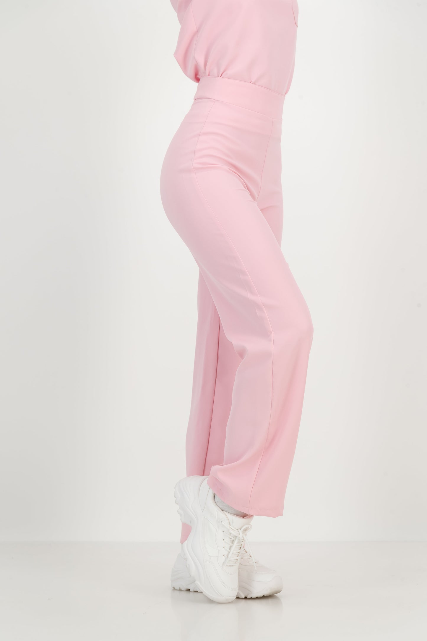 Women's Kyoto High Waist Trousers - Baby Pink