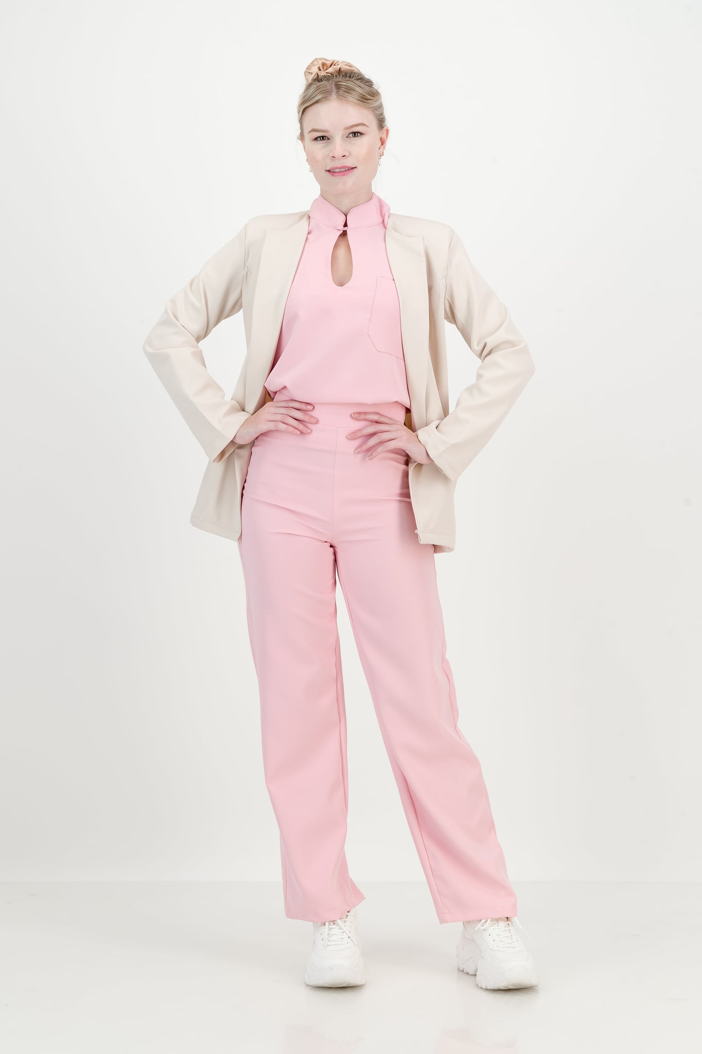 Women's Kyoto High Waist Set - Baby Pink