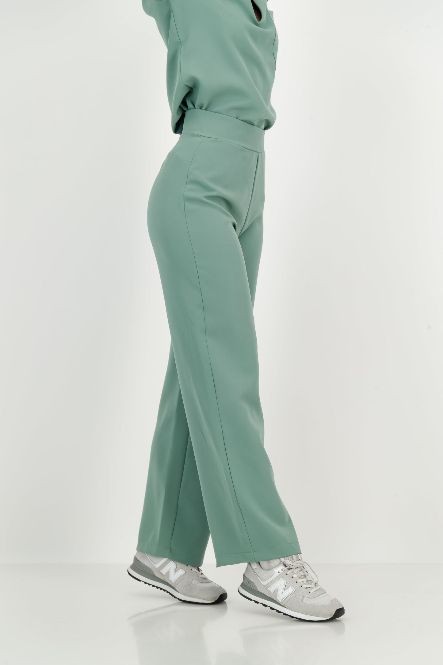 Women's Kyoto High Waist Trousers - Sage Green