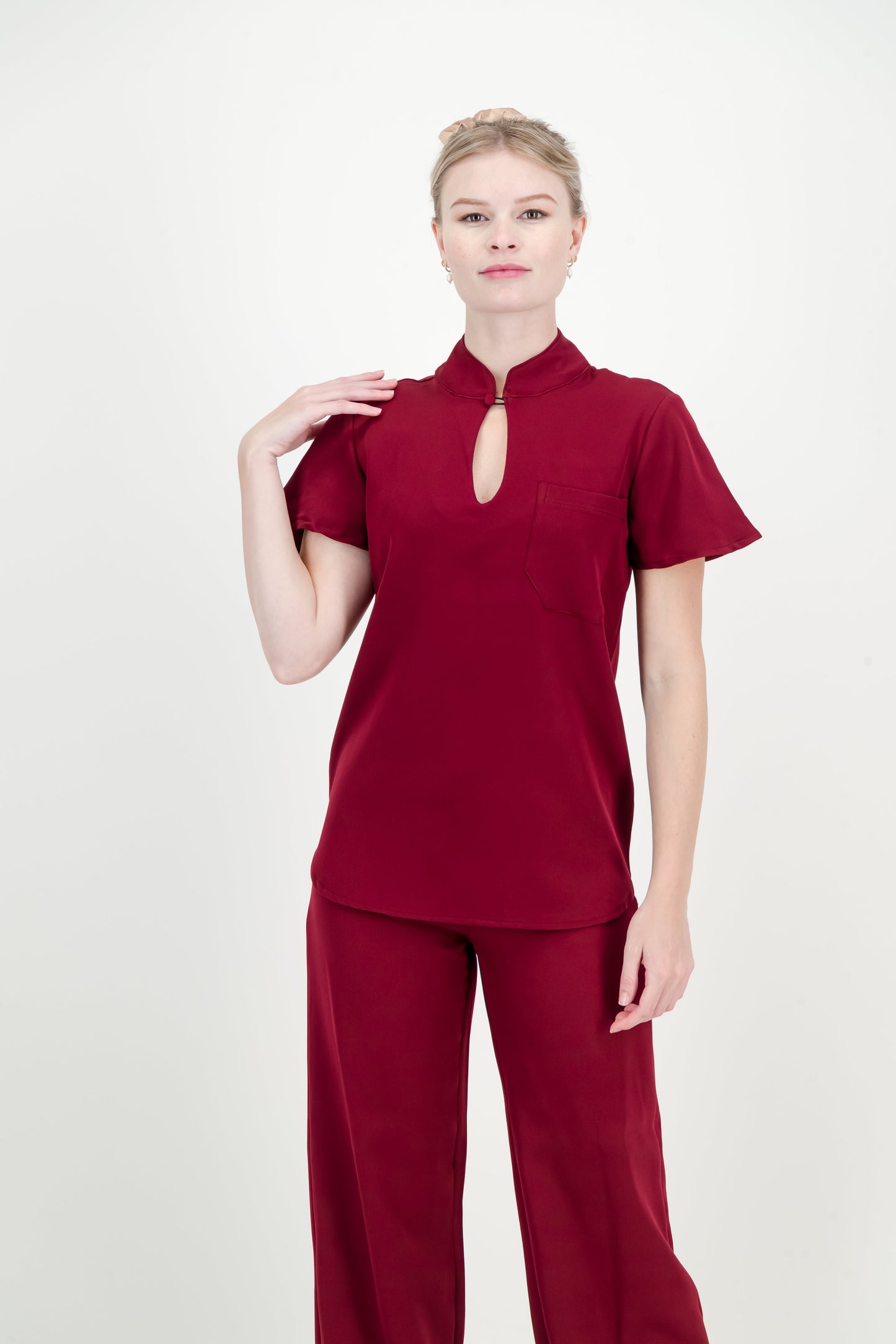 Women's Kyoto Top - Merlot Red
