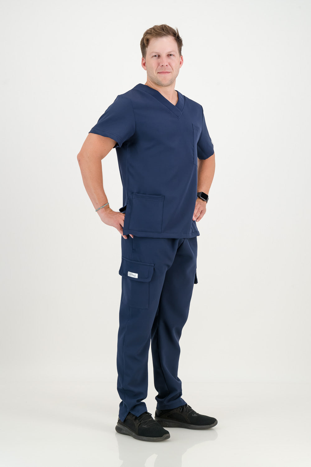 Men's Marine Blue Scrub Set