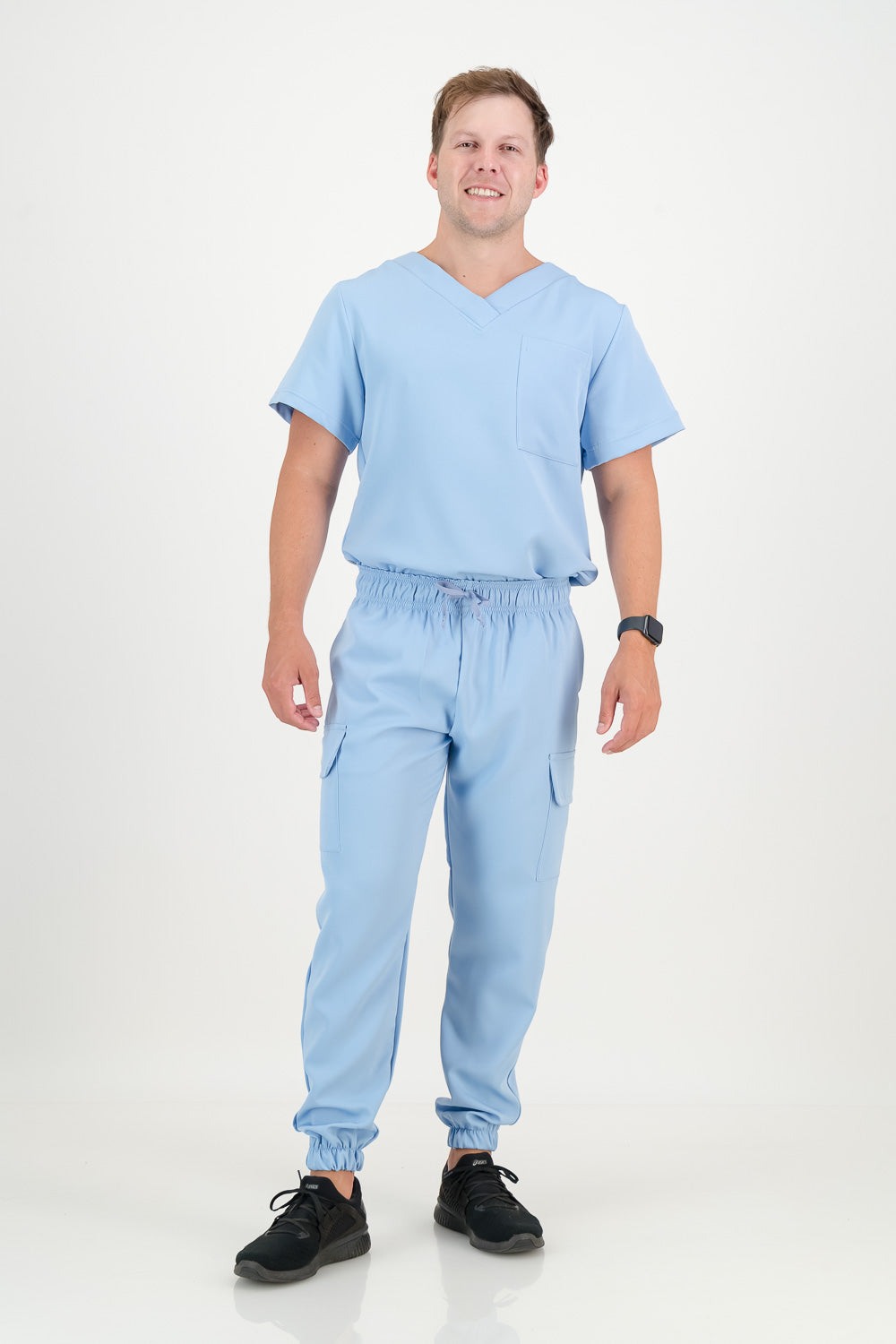 Men's Sky Blue Scrub Set