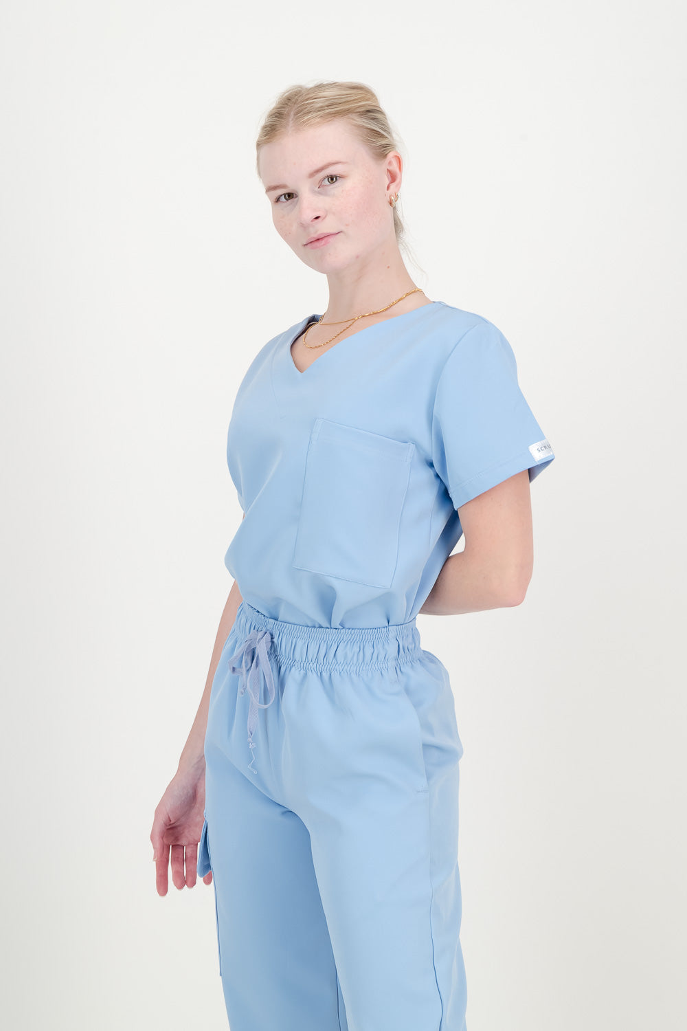 Women's Sky Blue Scrub Set