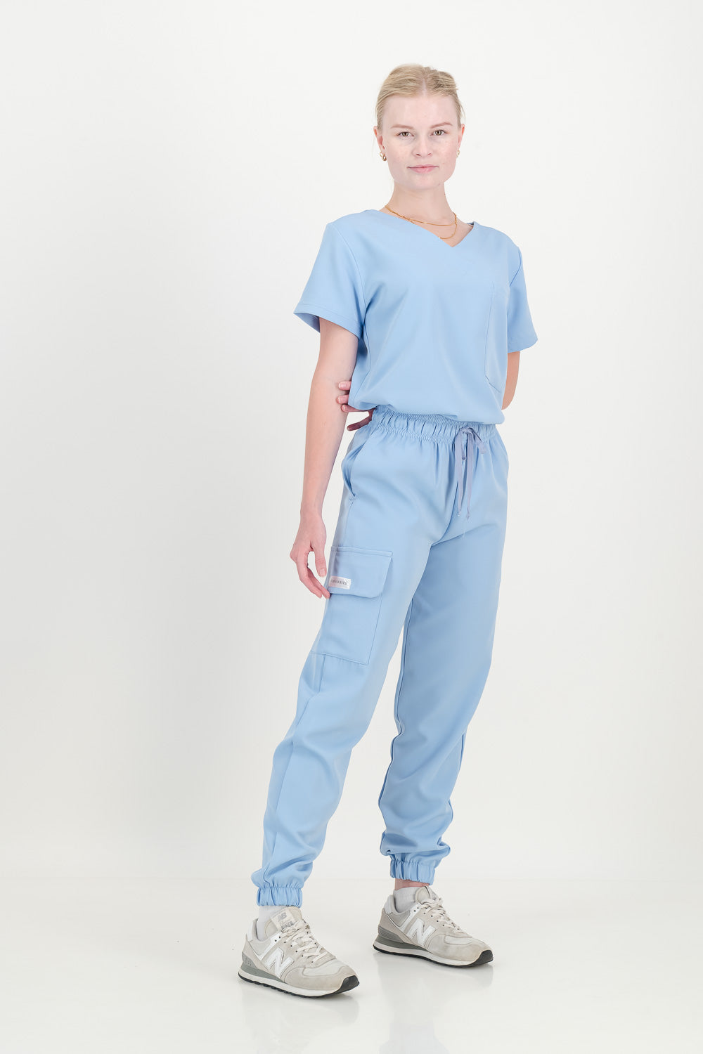 Women's Sky Blue Scrub Set