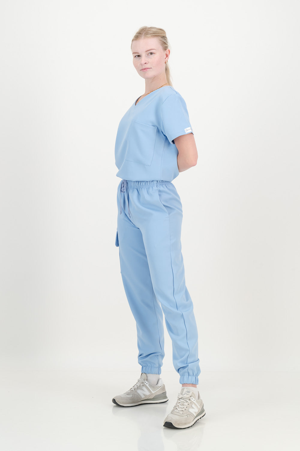 Women's Sky Blue Scrub Set