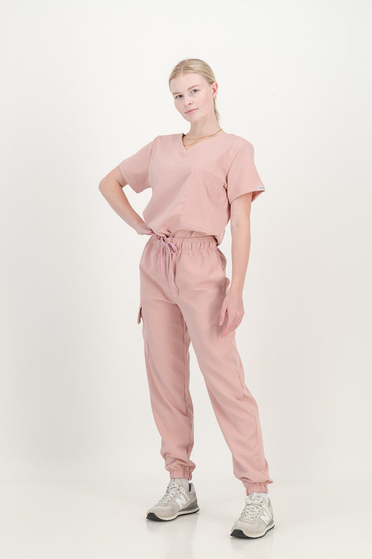 Women's Dusty Pink Scrub Set