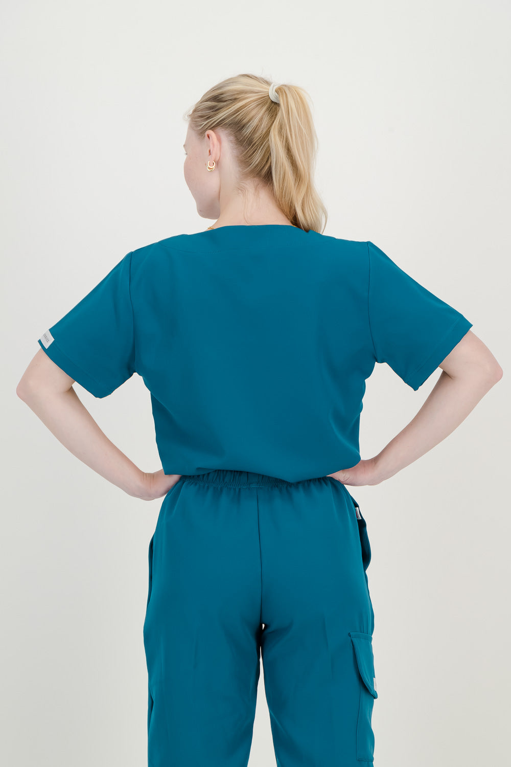 Women's Teal Scrub Top - V-Neck