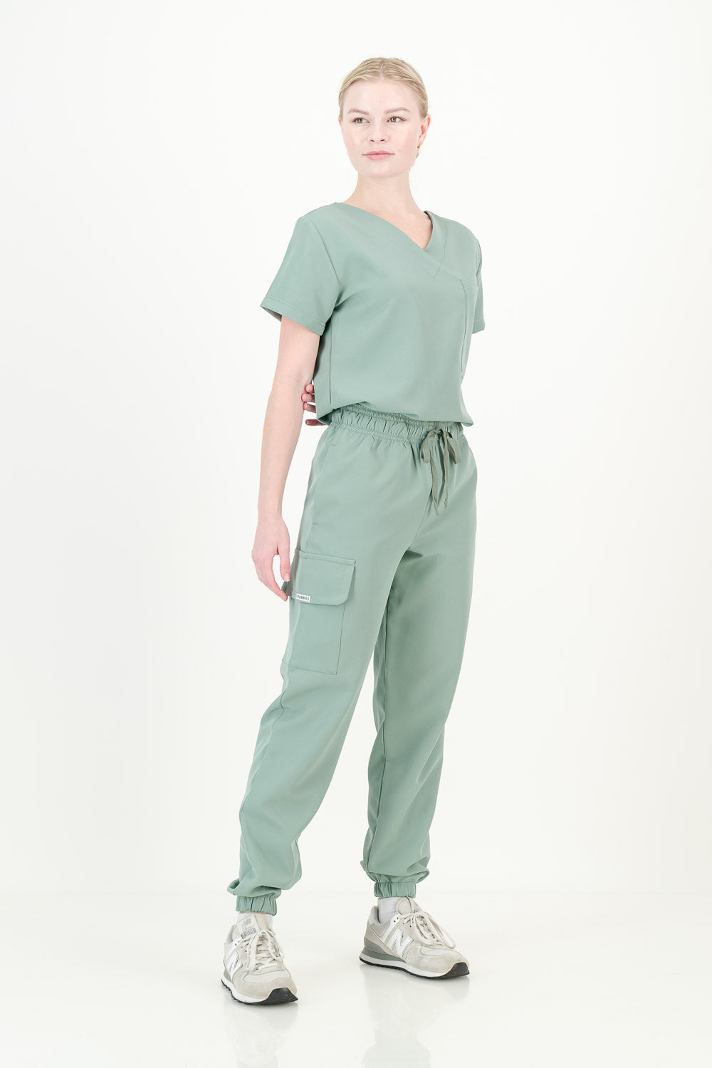 Women's Sage Green Scrub Top - V-Neck