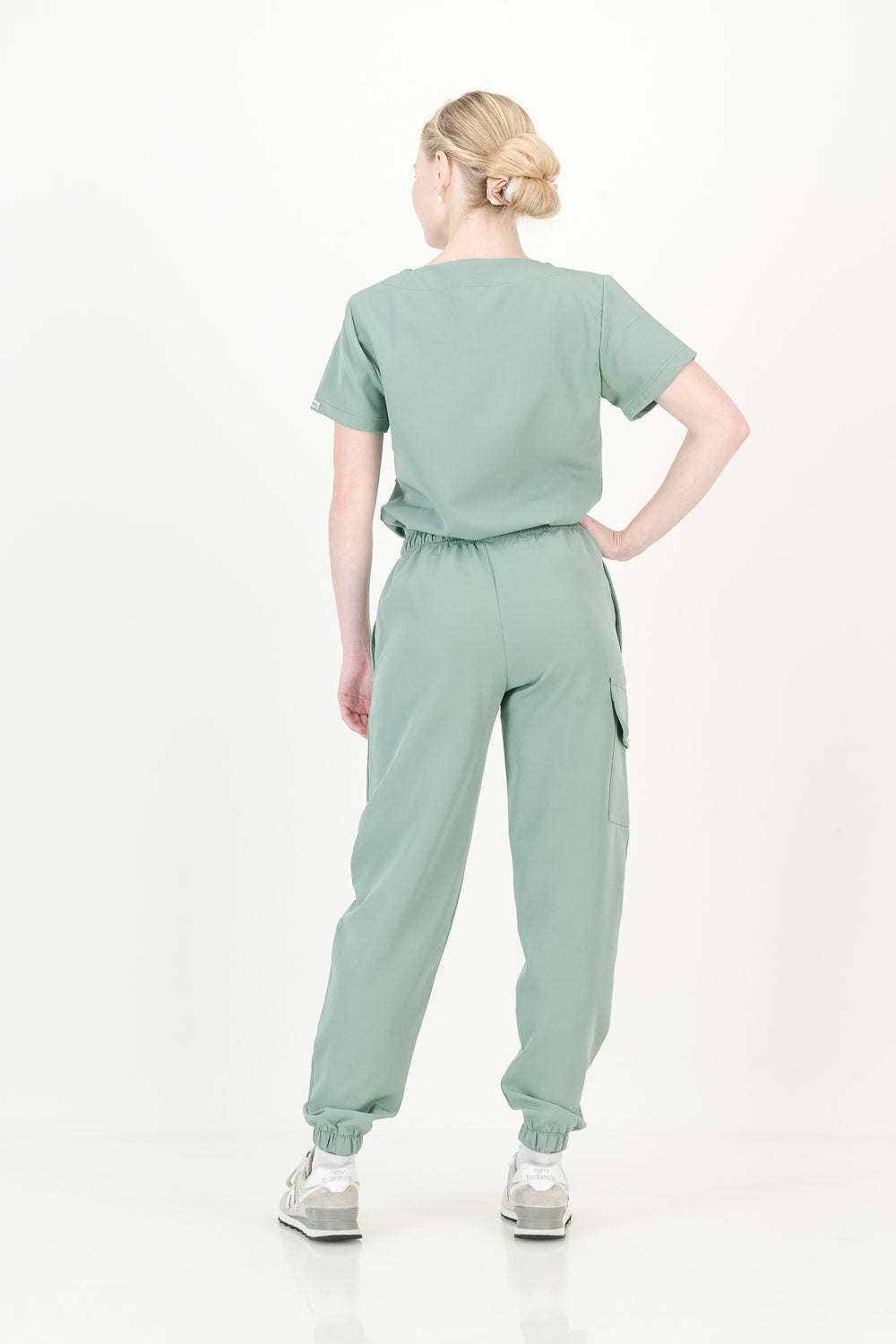 Women's Sage Green Scrub Top - V-Neck