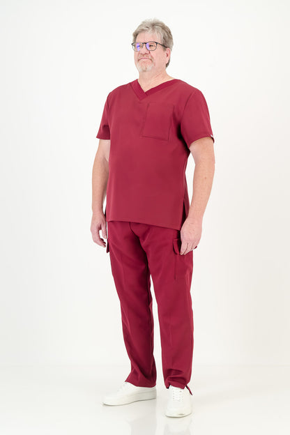 Men's Merlot Red Scrub Pants