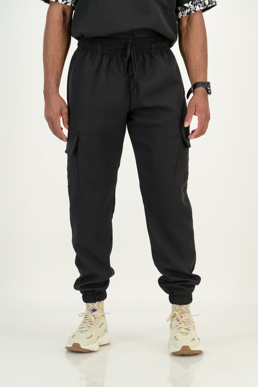 Men's Jet Black Scrub Pants