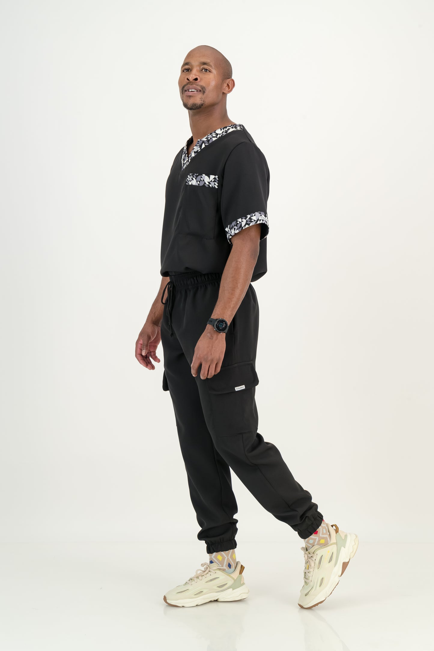 Men's Jet Black Scrubs Set - Ithemba Edition