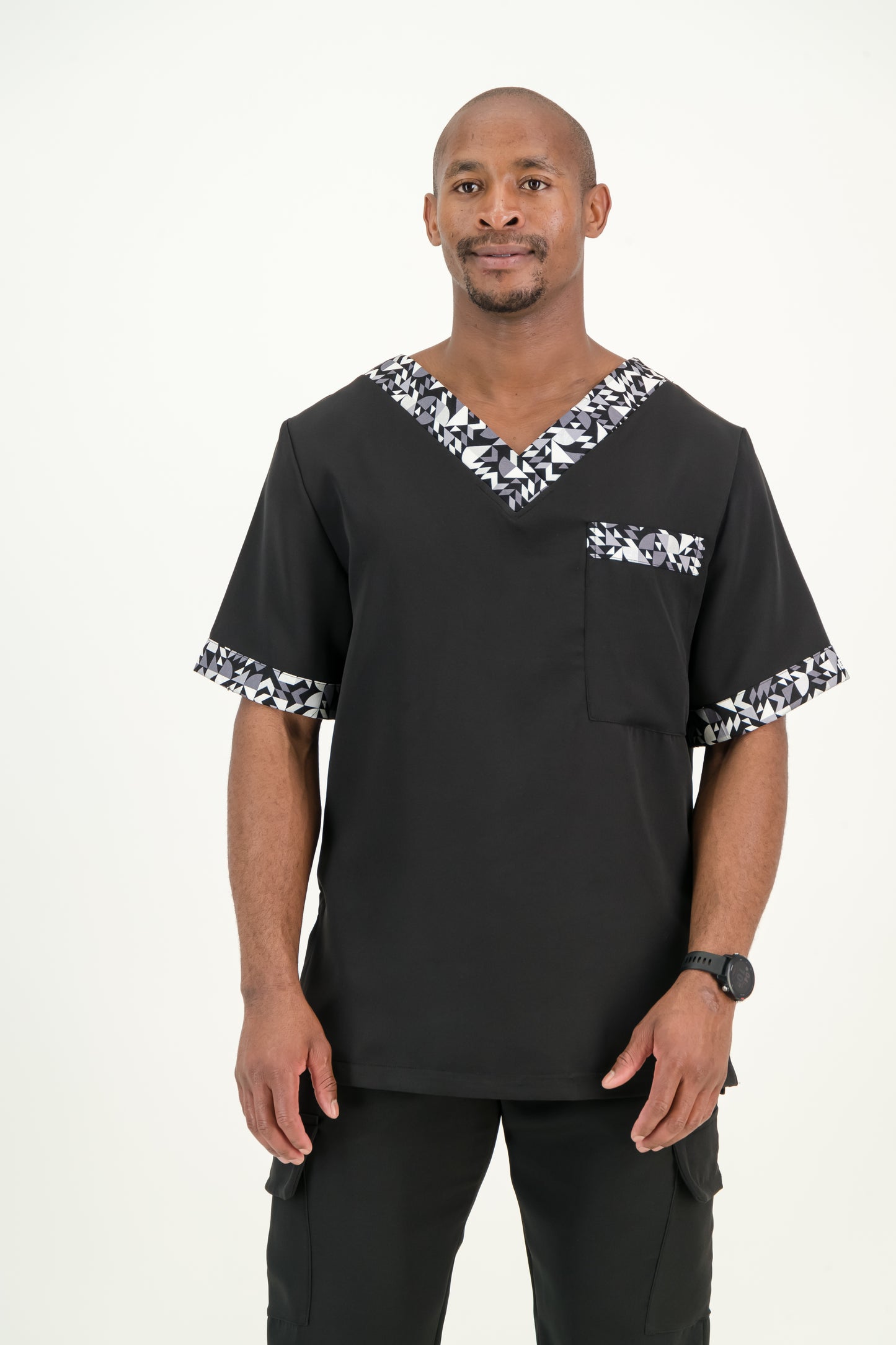 Men's Jet Black Scrubs Set - Ithemba Edition