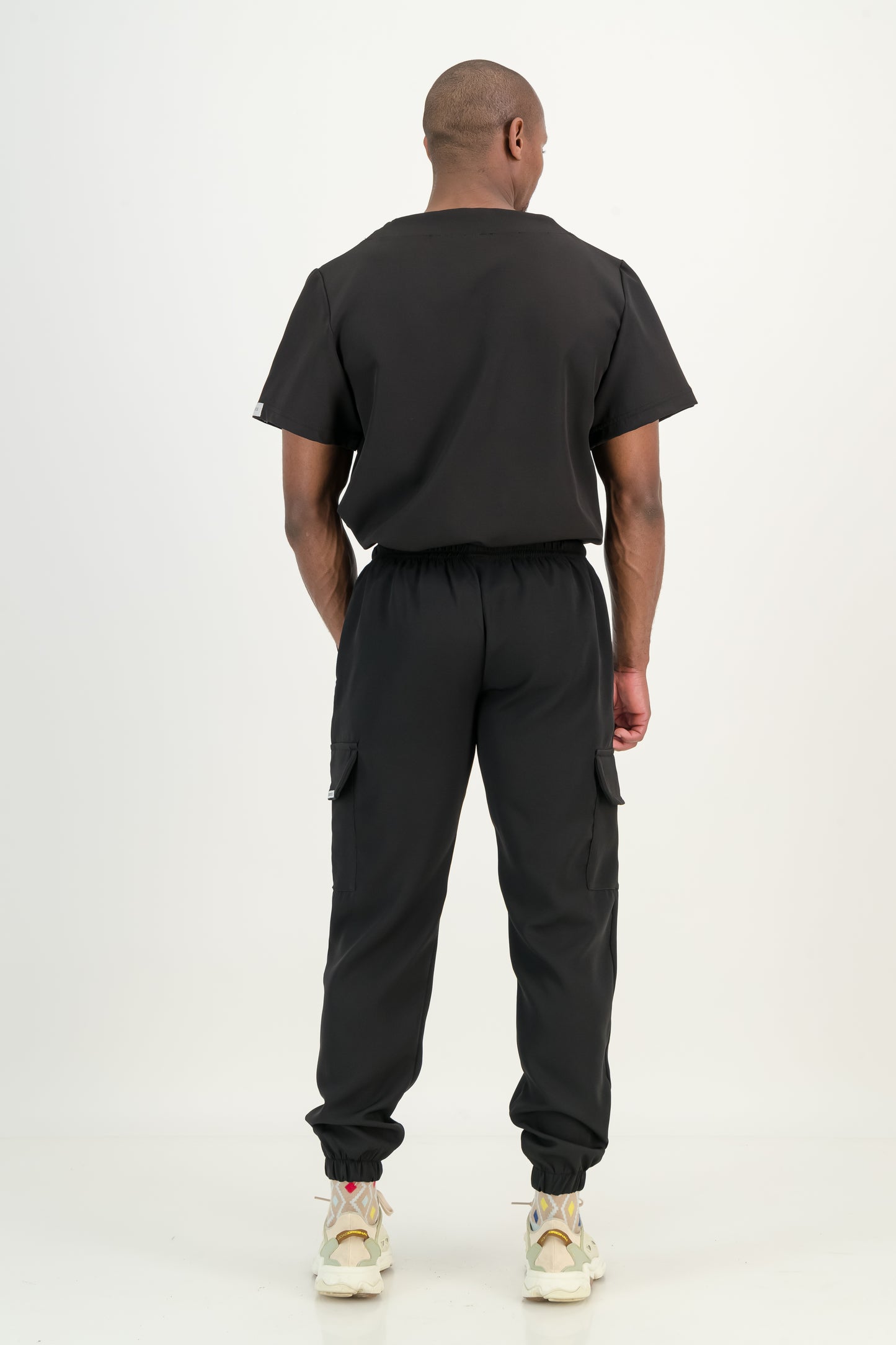 Men's Jet Black Scrub Set