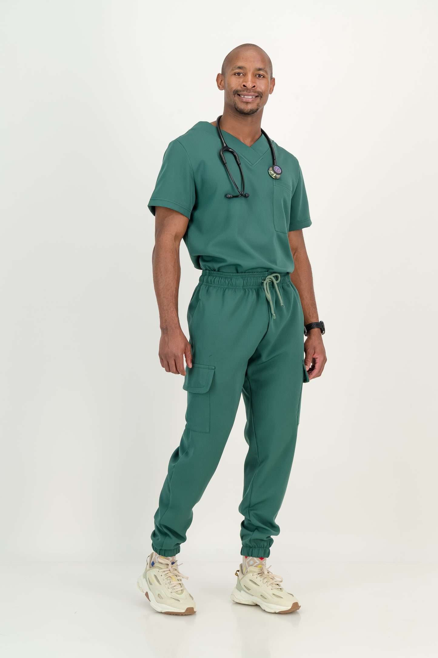 Men's Forest Green Scrub Set