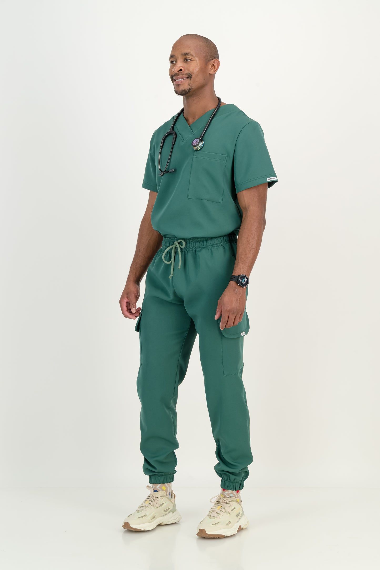 Men's Forest Green Scrub Set