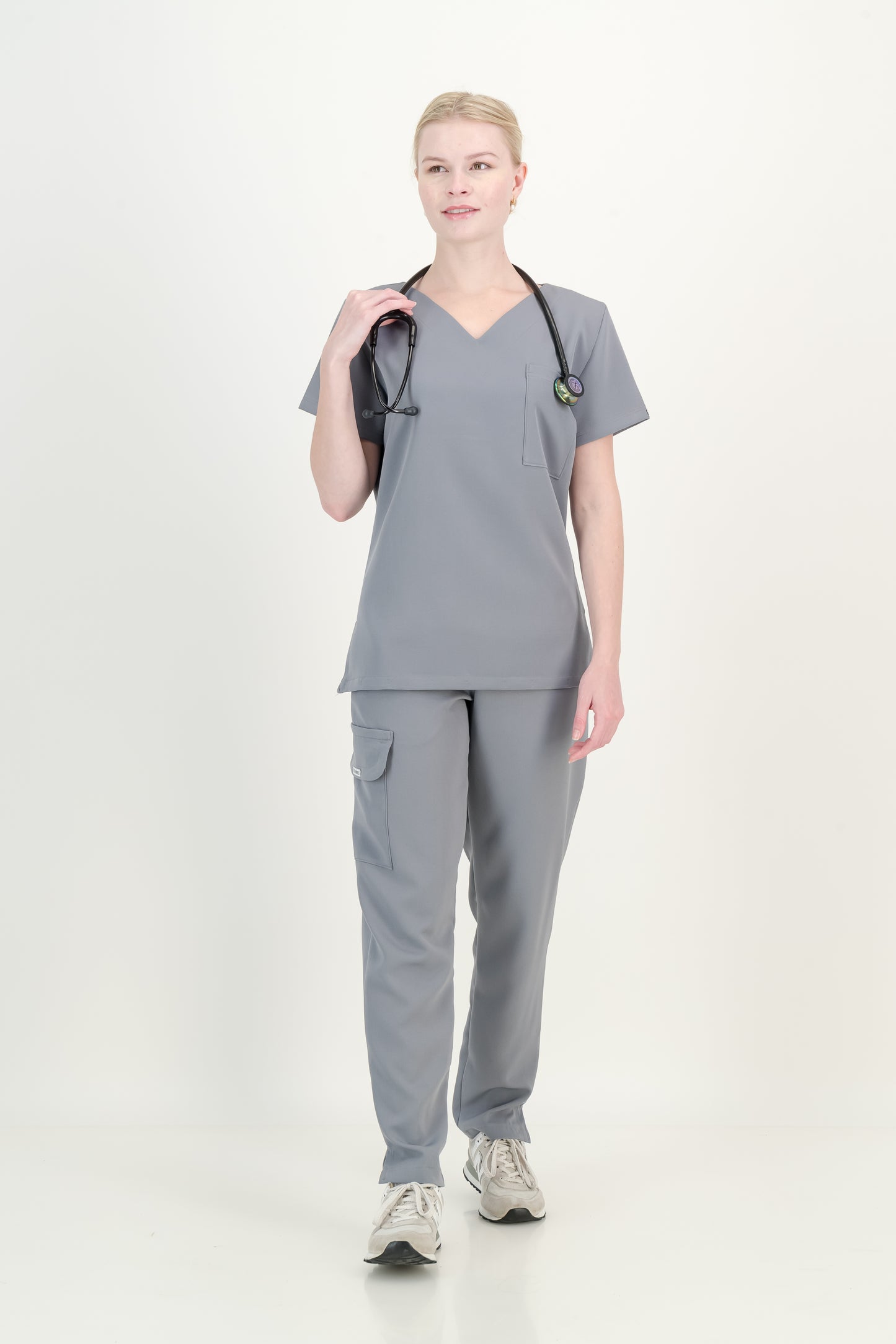 Women's Granite Grey Scrub Set