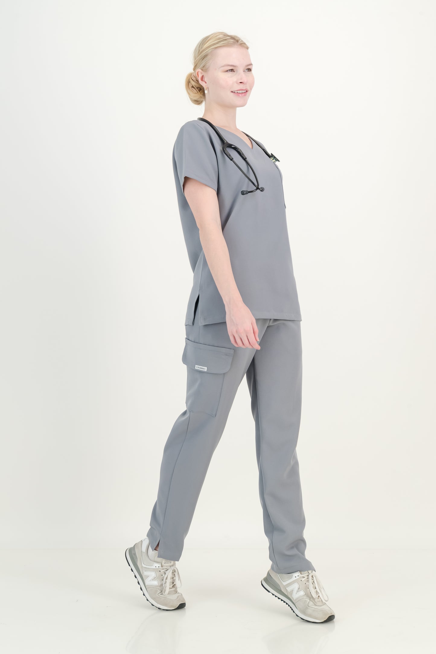 Women's Granite Grey Scrub Set