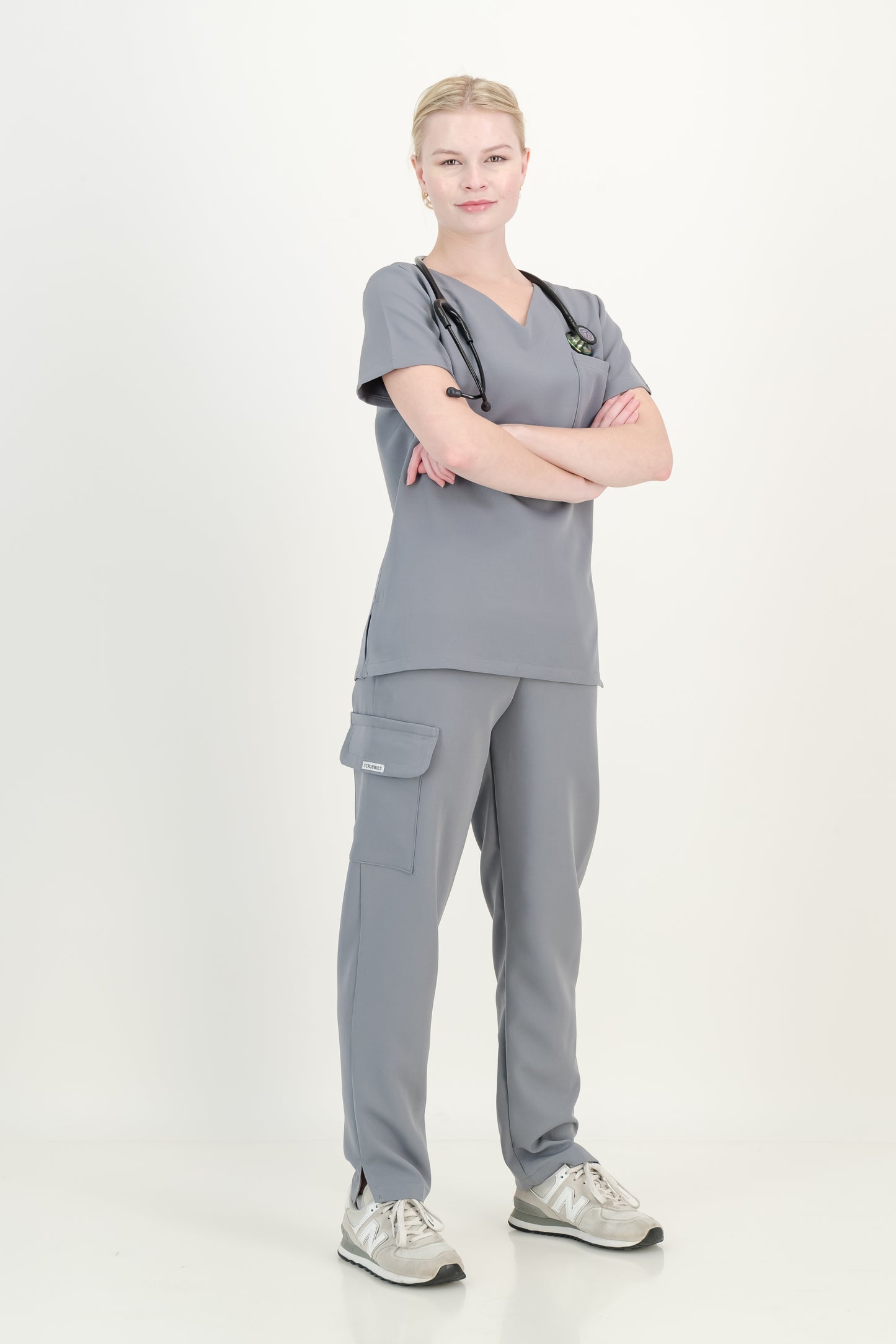 Women's Granite Grey Scrub Set