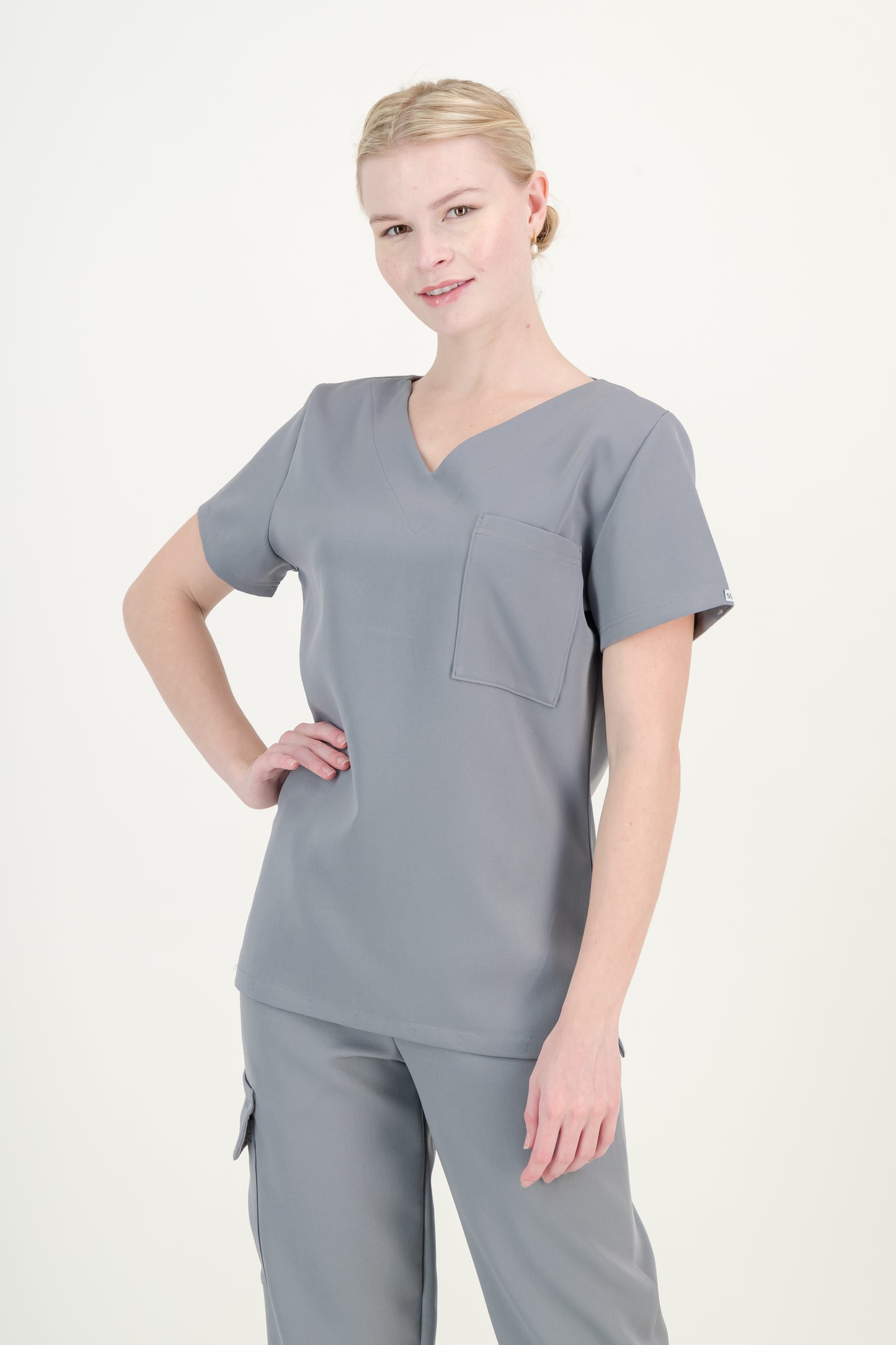 Women's Granite Grey Scrub Set