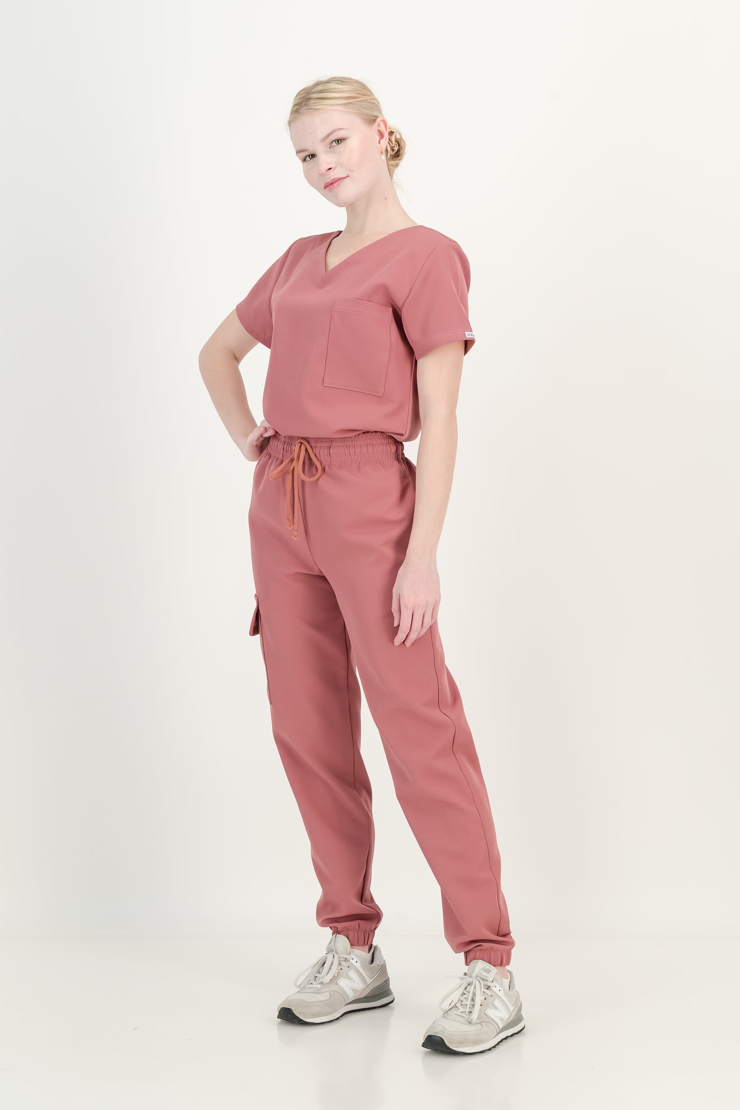 Women's Rose Pink Scrub Set