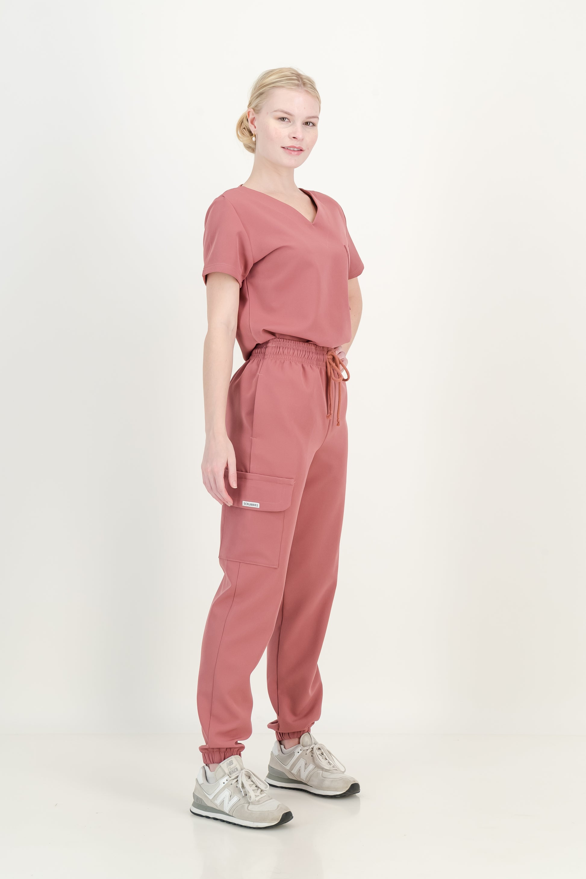 Women's Rose Pink Scrub Set – Scrubbies Scrubs