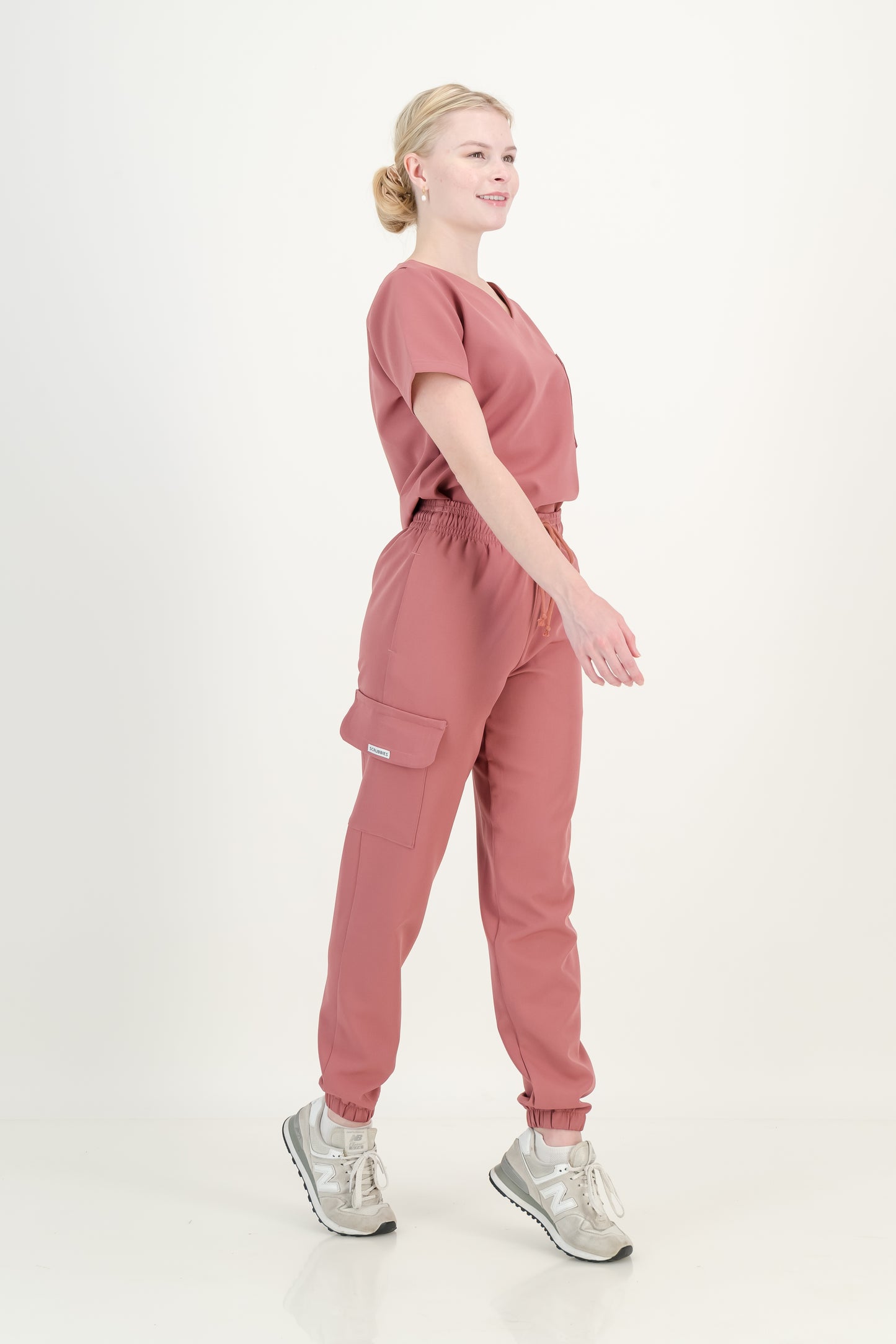 Women's Rose Pink Scrub Set