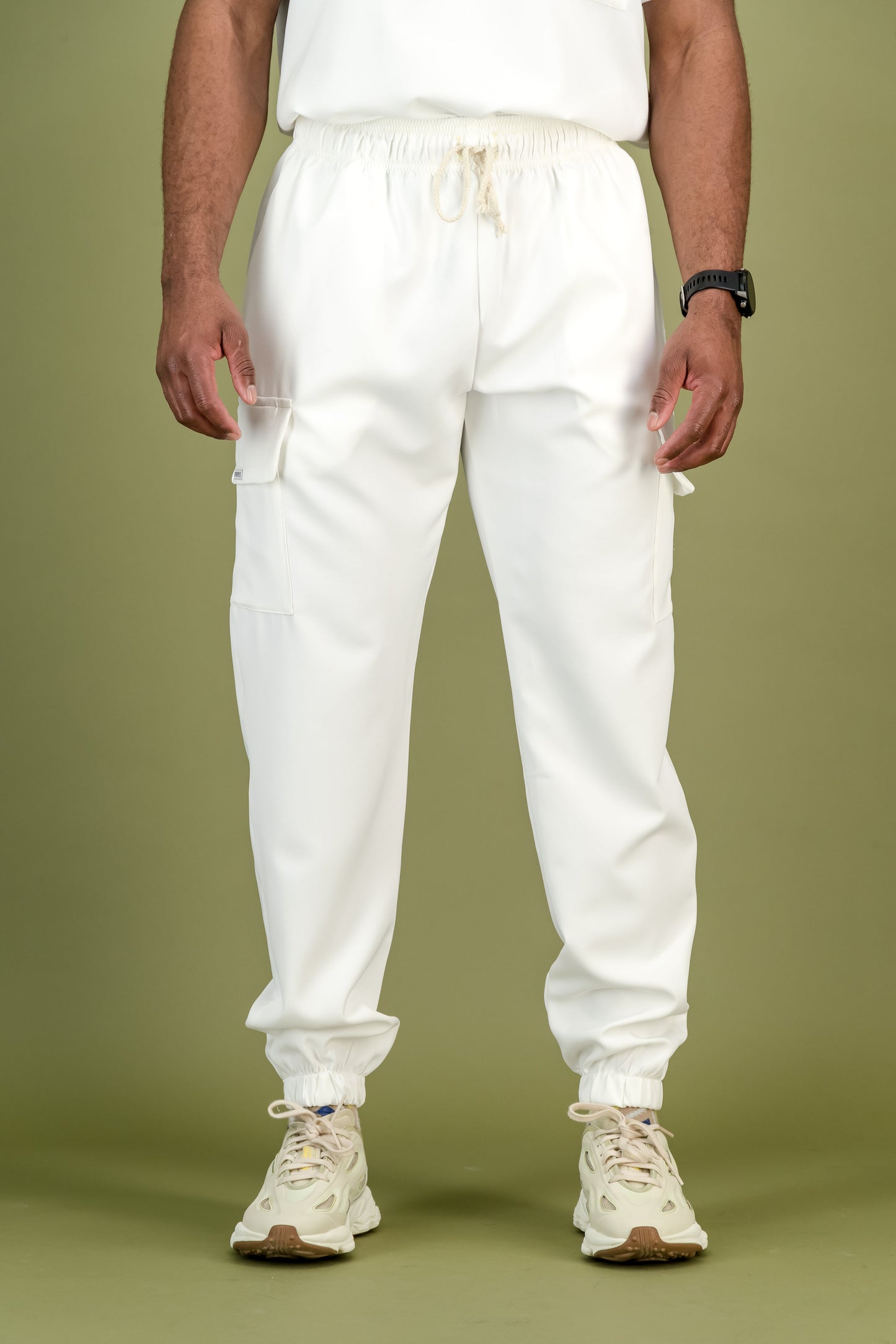 Men's Optic White Scrub Pants