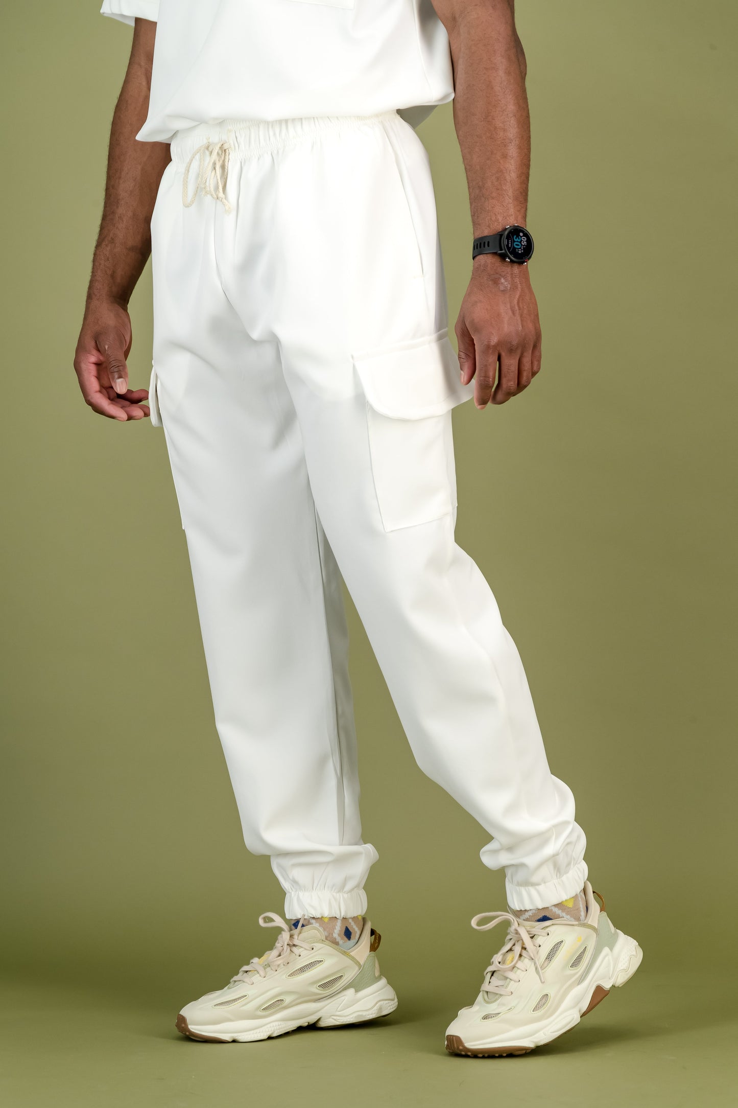 Men's Optic White Scrub Pants