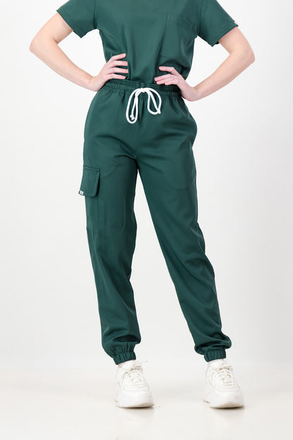 Women's Forest Green Scrub Set