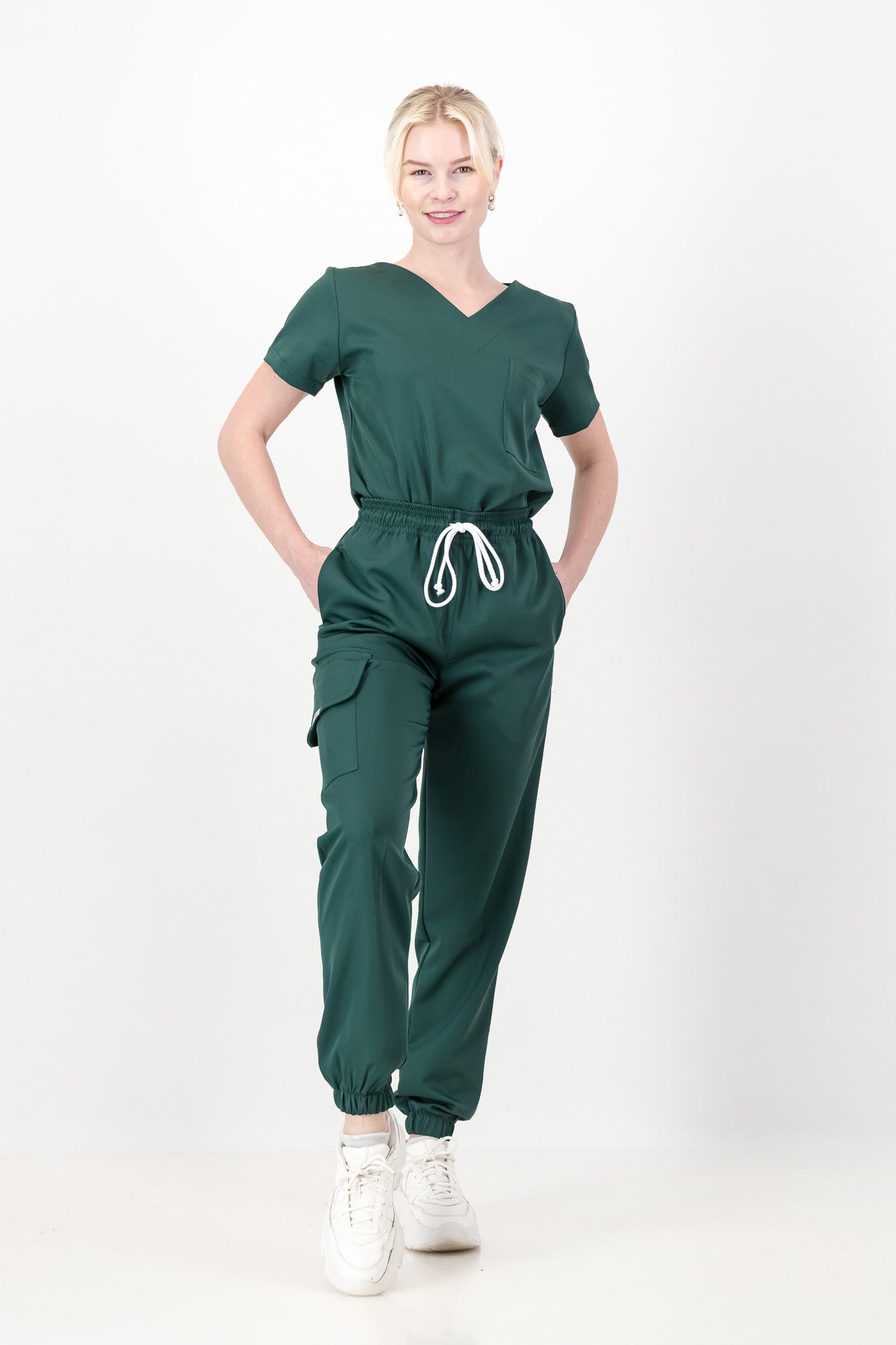 Women's Forest Green Scrub Set