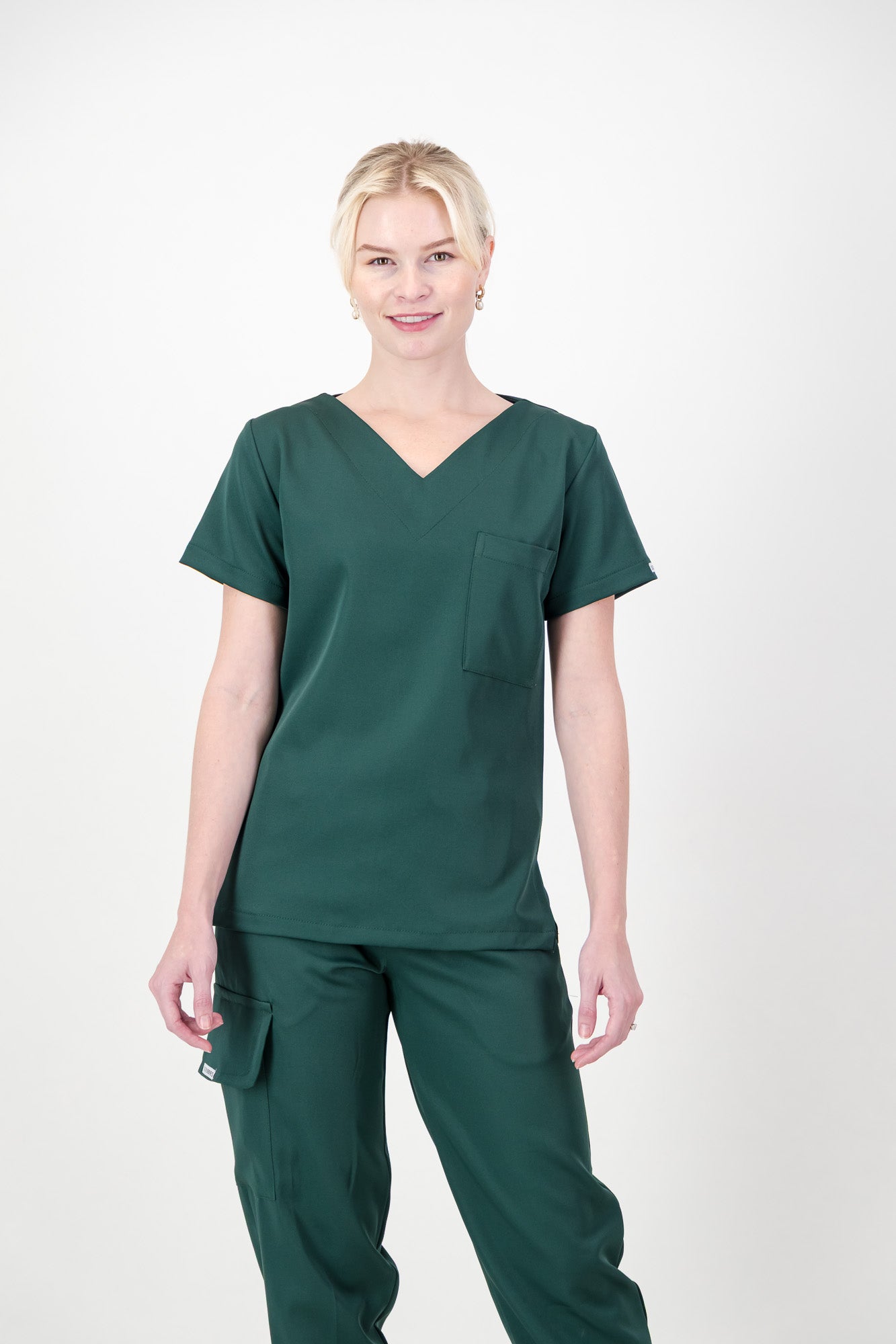 Women's Forest Green Scrub Set