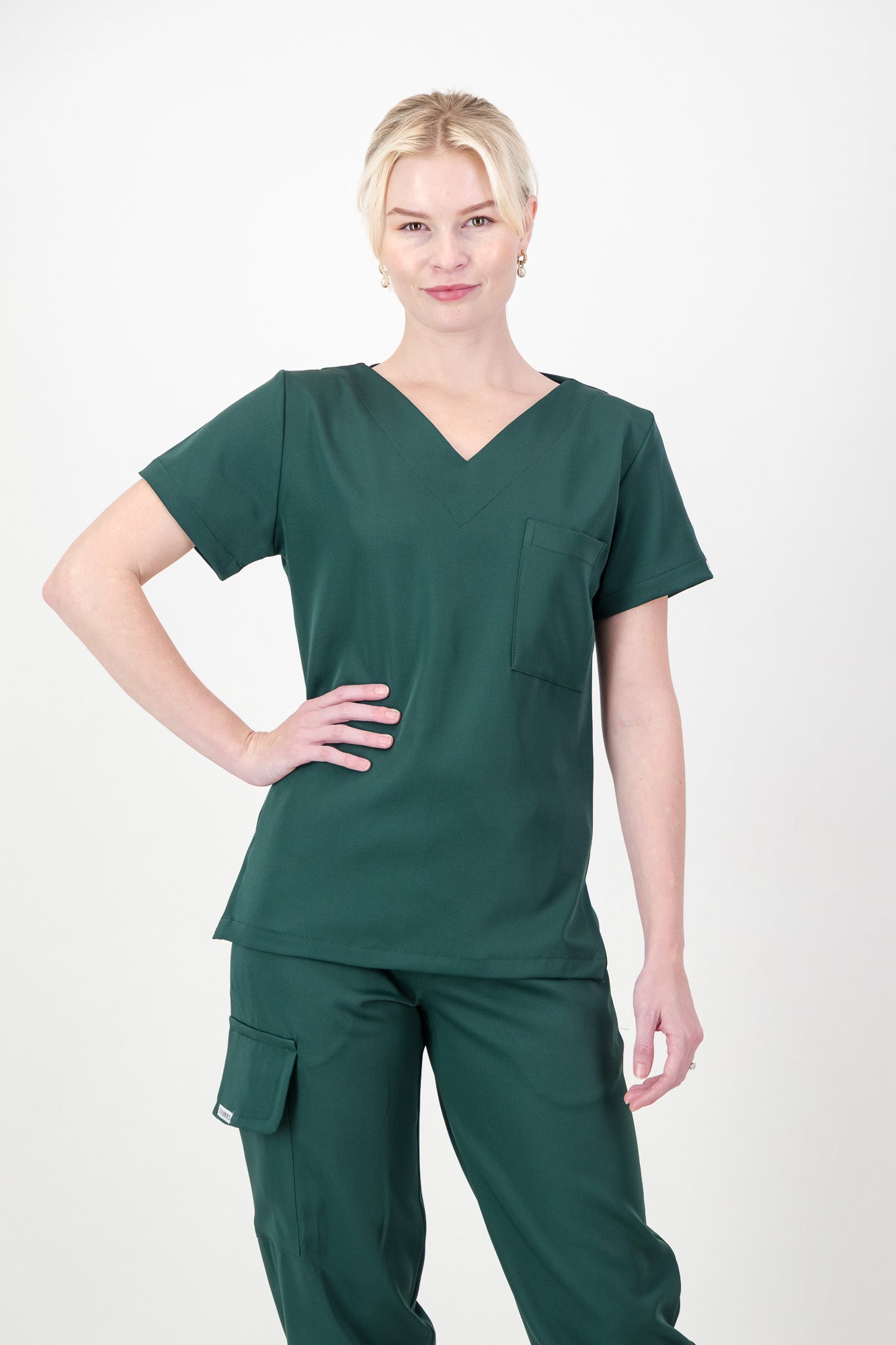 Women's Forest Green Scrub Set