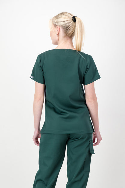 Women's Forest Green Scrub Set