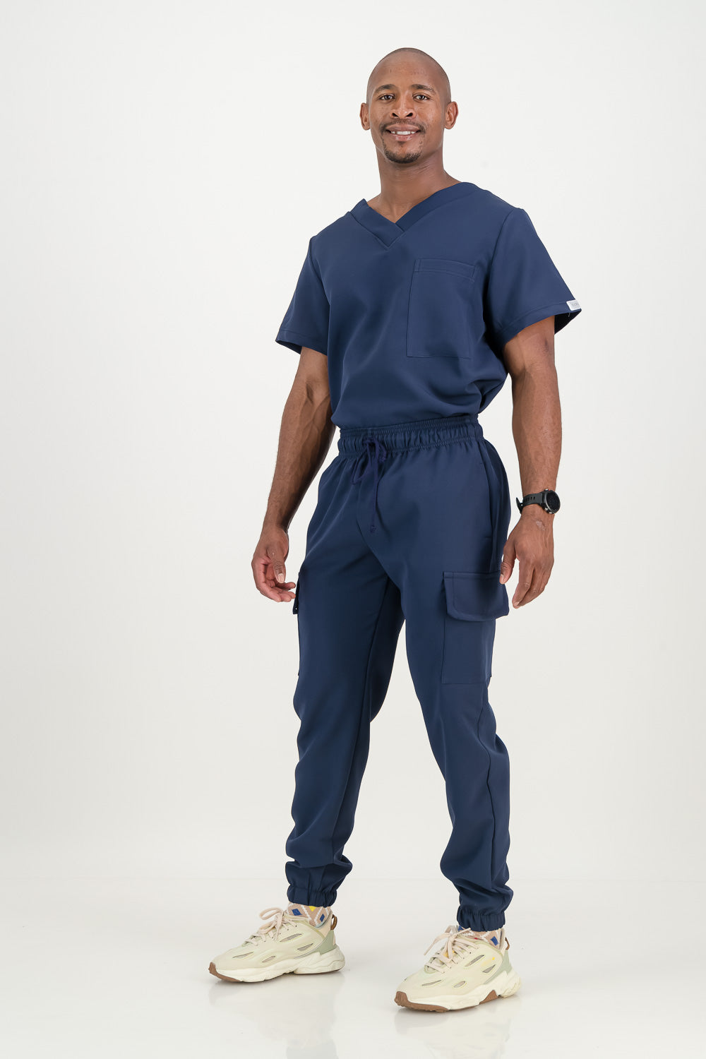 Men's Marine Blue Scrub Set