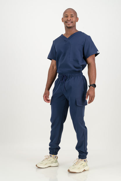 Men's Marine Blue Scrub Set