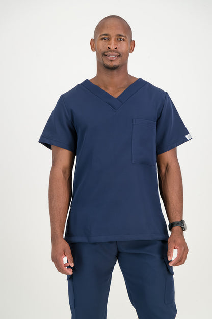 Men's Marine Blue Scrub Set