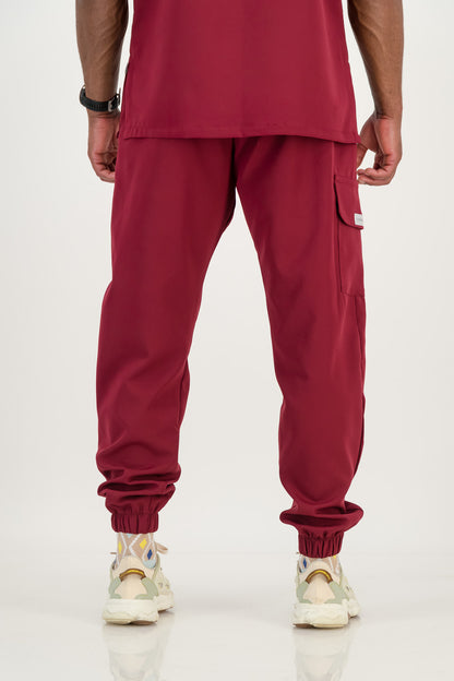 Men's Merlot Red Scrub Set - Ithemba Edition