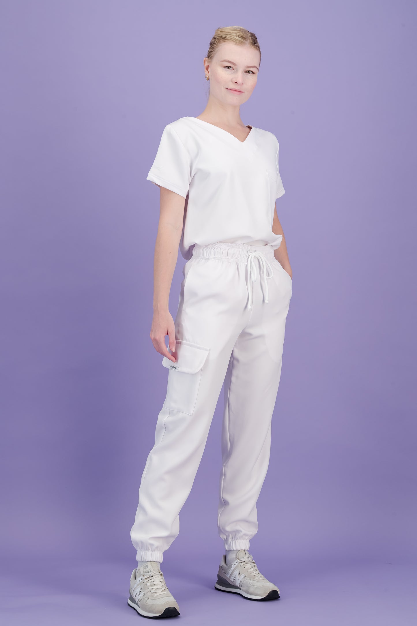 Women's Soft White Scrub Set
