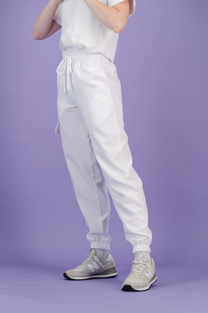 Women's Soft White Scrub Set