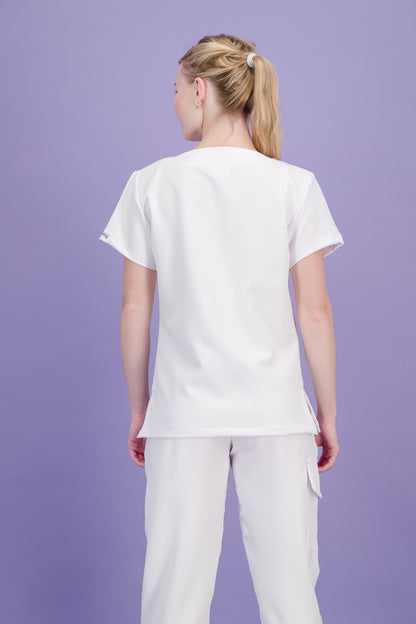 Women's Soft White Scrub Set
